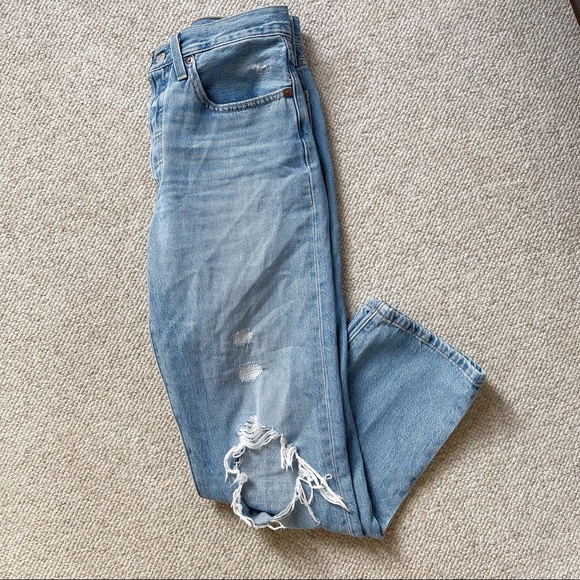 LEVI'S 501 Original Cropped Patched Jeans - Picture 10 of 11